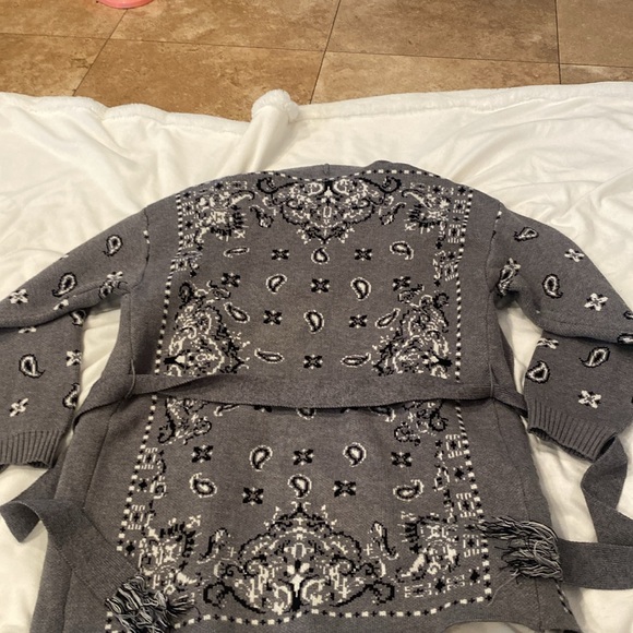 P.J. Salvage Grey Sweater Cardigan - Picture 3 of 3